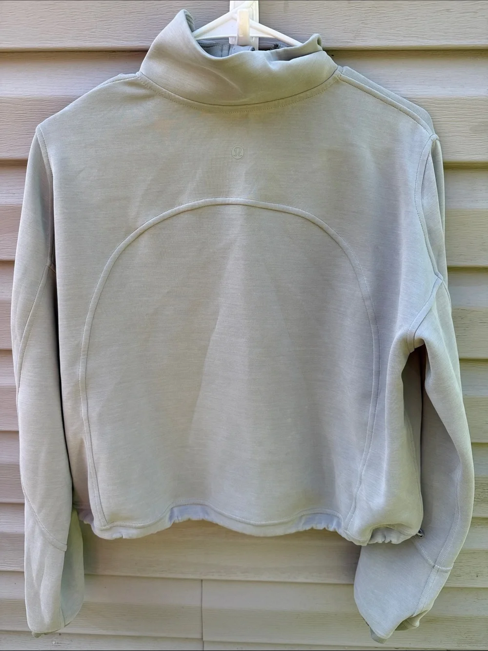 Lululemon Brushed Softstreme Halfzip Pullover Sweater Sage Grey LW3IDXS Size 8